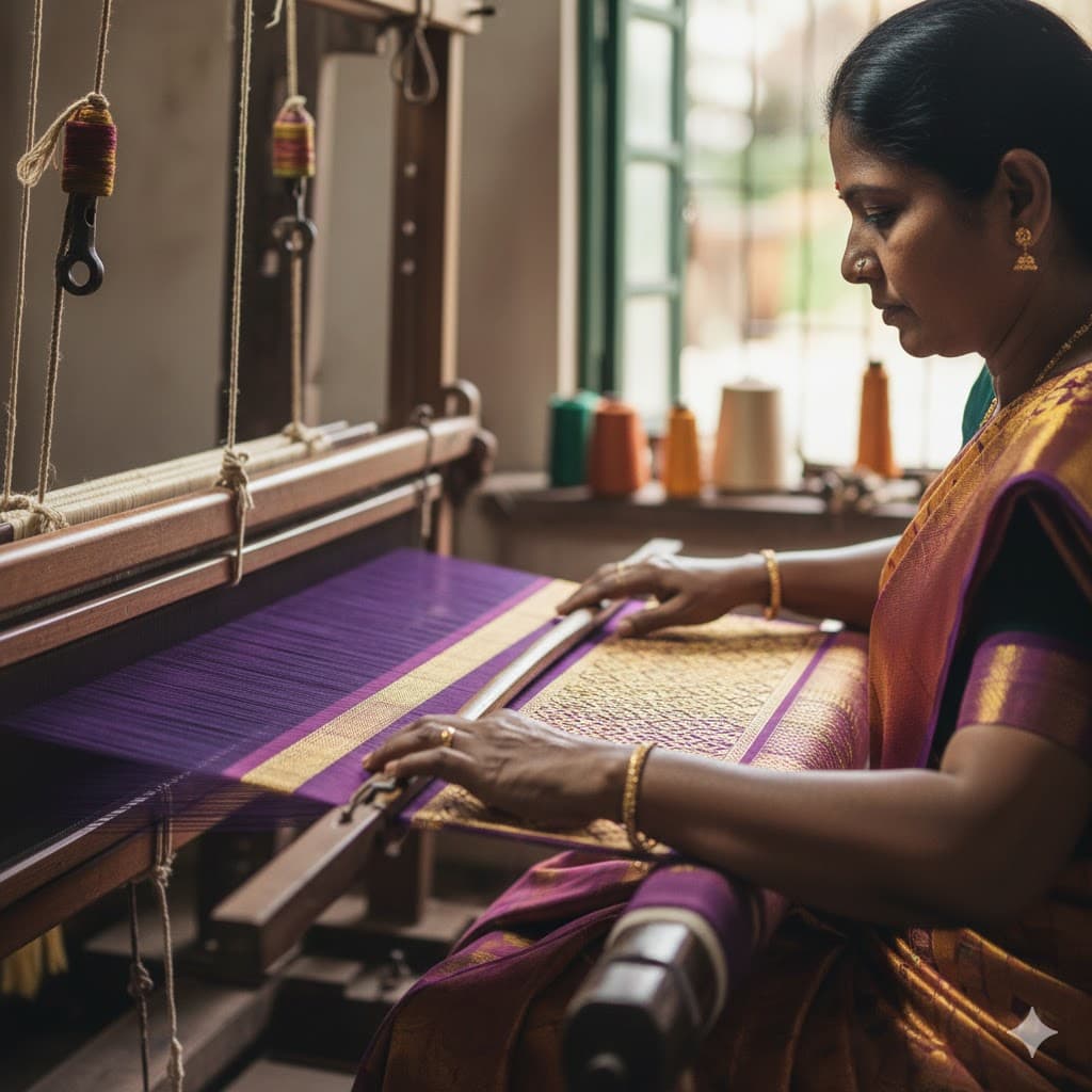 Kancheepuram Silk Weaving