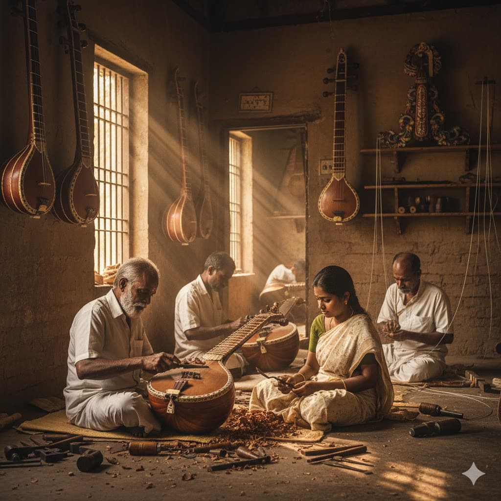 Thanjavur Veena Making